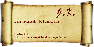 Juracsek Klaudia névjegykártya